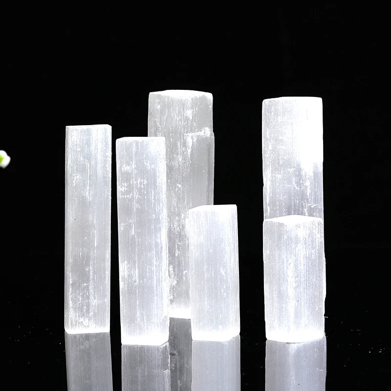 Natural White Selenite Healing Crystal Wand