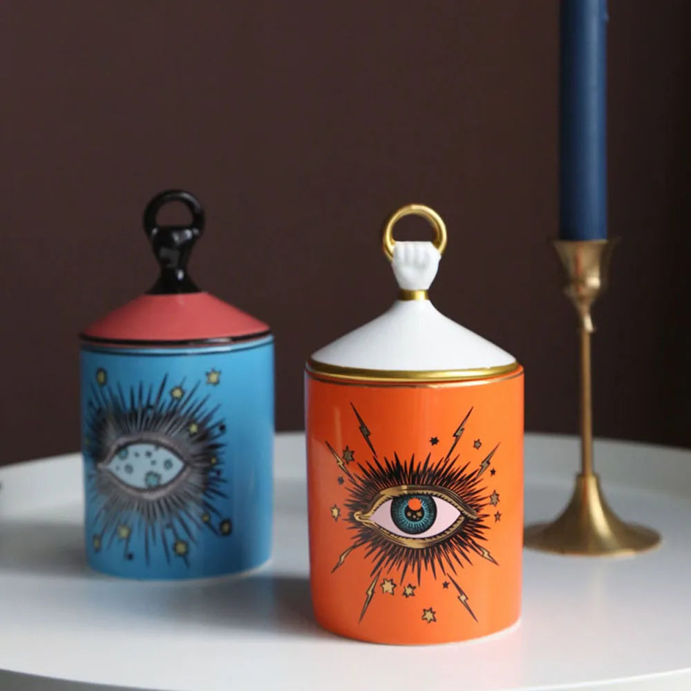 Celestial Eye Candle Jar with Hand Lid