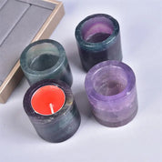 Natural Fluorite Candle Holder